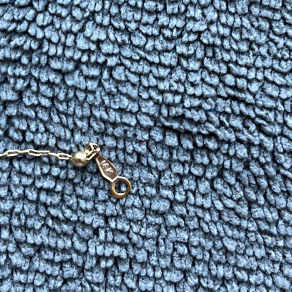 Vintage 14K Yellow Gold & 14K Yellow Gold Chain Tiger Eye 15 3/4"Choker Necklace - Picture 2 of 9